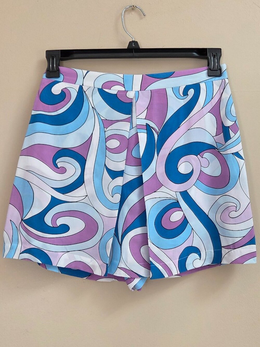 Express Women's Scort 6 Rayon Retro Skirt/Shorts Zip Multi Girly Vacation Boho